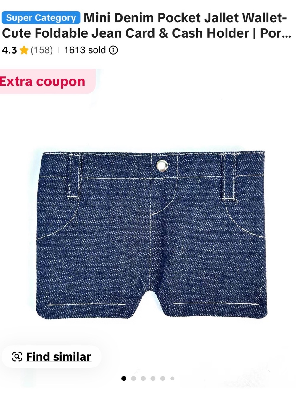 Mini Denim Pocket Shorts for Kids - Blue